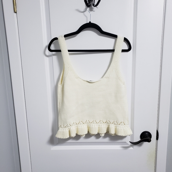 SAM EDELMAN Cream Knit Sweater Vest - Picture 3 of 6